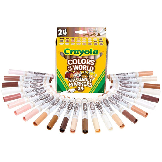 Crayola 24 Colours of the World Washable Markers