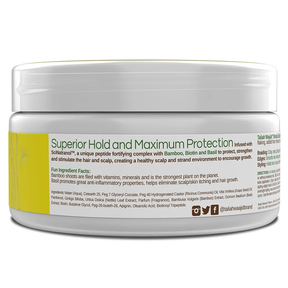 Taliah Waajid Protective Styles Braids & Edges Smooth Holding Gel for Flake-Free Hold & Definition 8 oz