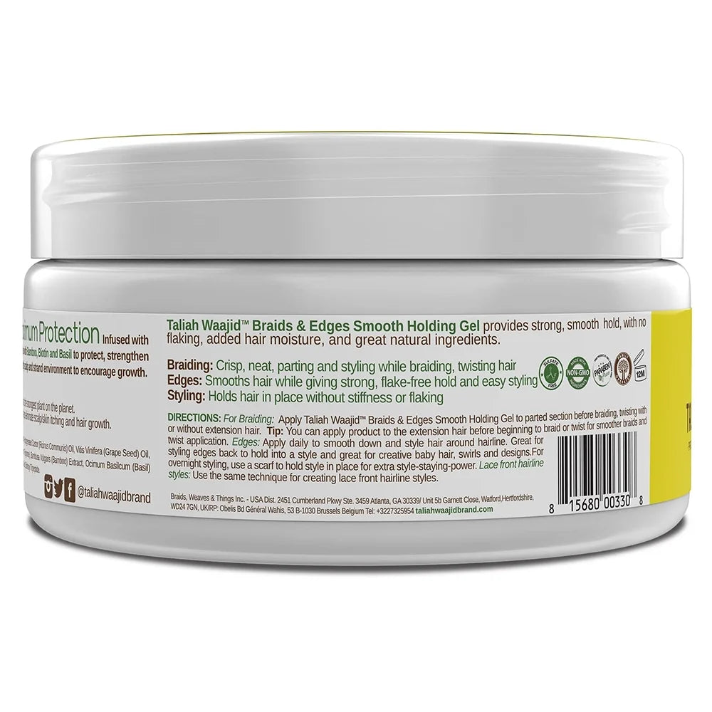 Taliah Waajid Protective Styles Braids & Edges Smooth Holding Gel for Flake-Free Hold & Definition 8 oz