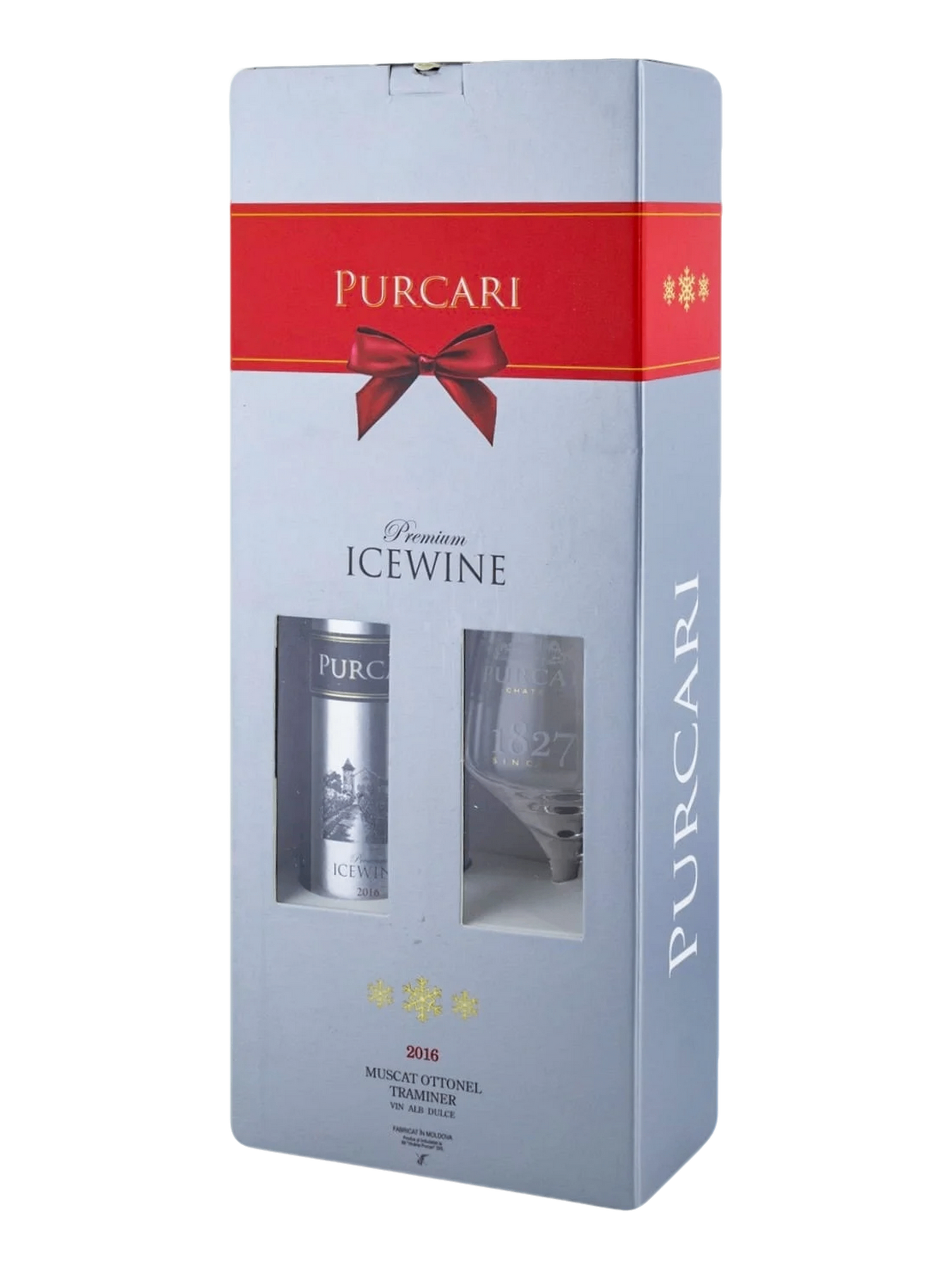 Purcari IceWine Dessert Moldovan White Wine with a branded glass 375ml