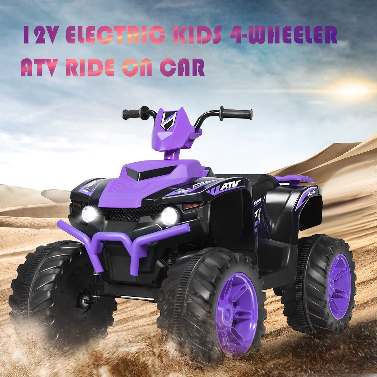 12v Electric Kids Ride On ATV / Quad Bike-Black