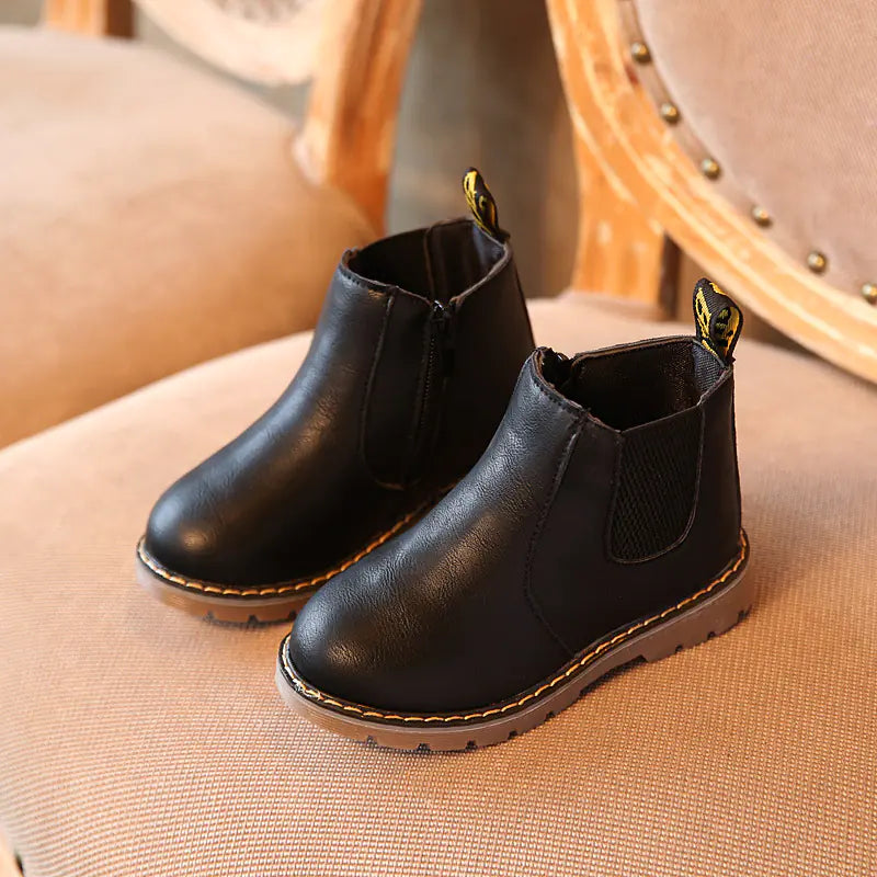 Boys' Short Boots – Non-Slip Children's Martin Boots – Warm & Durable Kids' Footwear