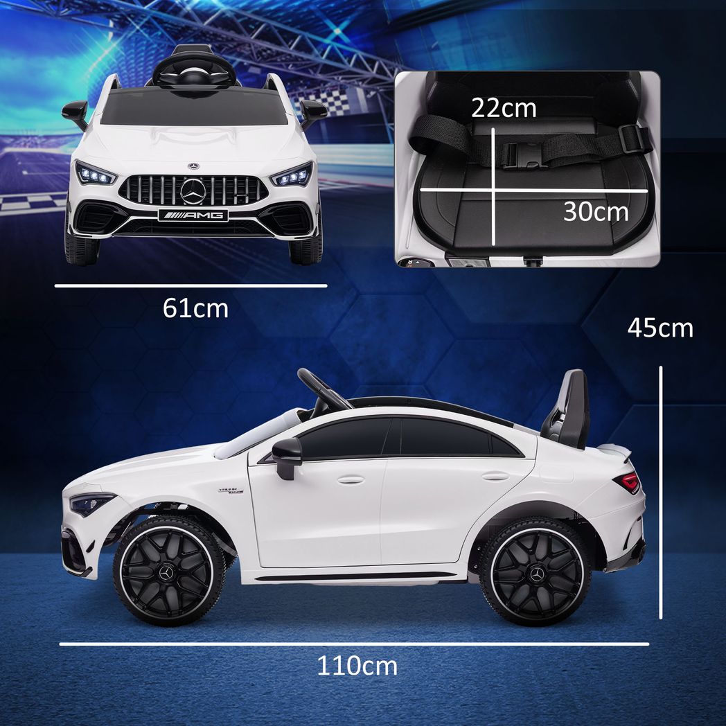 AIYAPLAY Mercedes-AMG CLA 45 Licensed 12V Ride on Car w/ Music