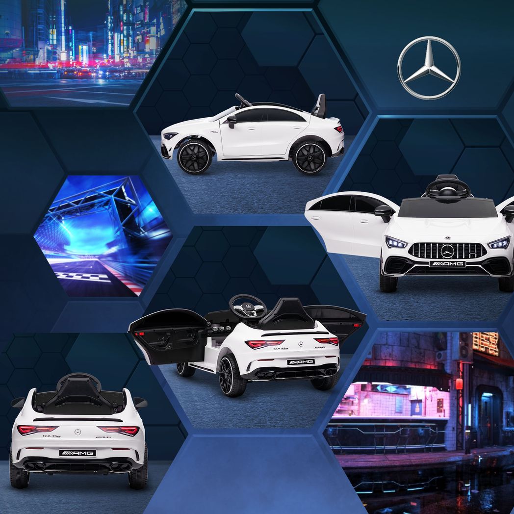 AIYAPLAY Mercedes-AMG CLA 45 Licensed 12V Ride on Car w/ Music