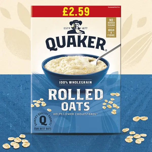 Quaker British Porridge Rolled Oats RRP (Case of 6)