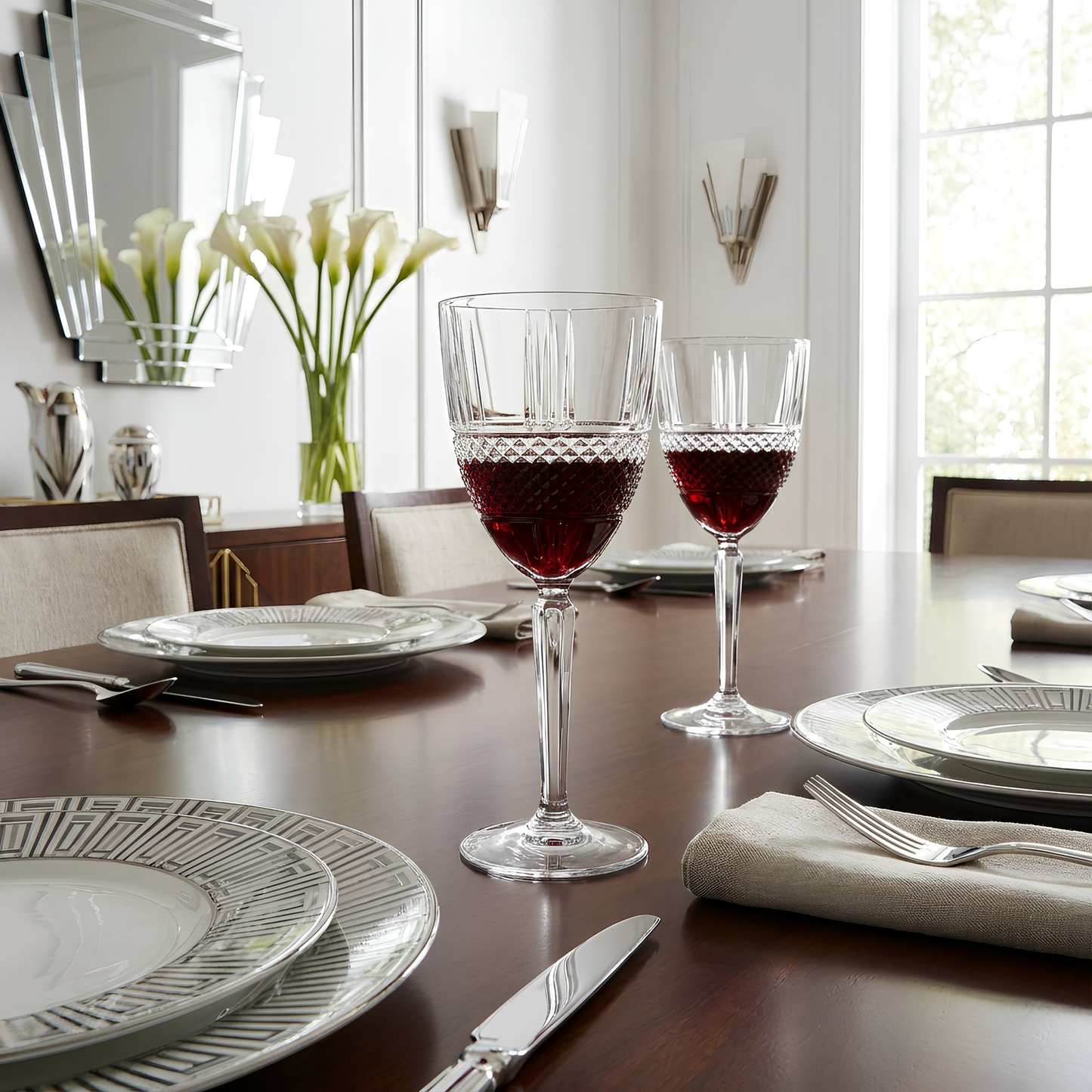 230ml Crystal Wine Glasses - Pack of Six - Downton Abbey