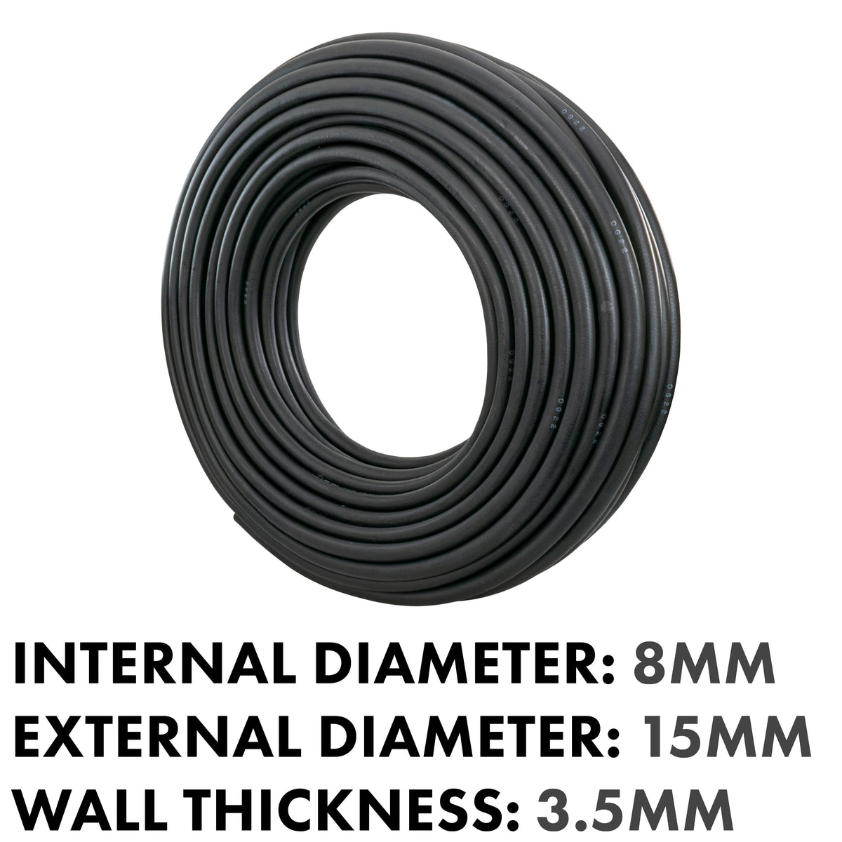 Rubber 8mm Braided Fuel, Oil Hose SAE J30 R6