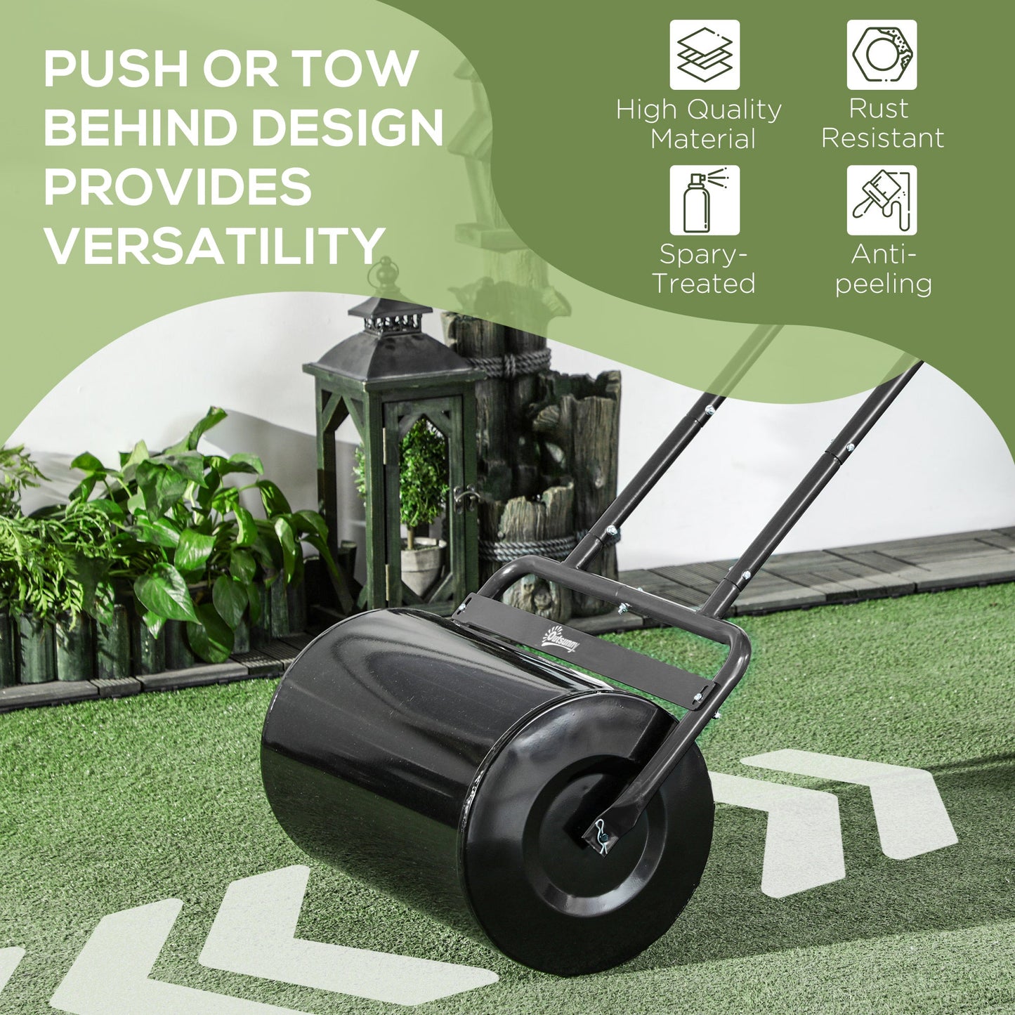Outsunny Combination Push w/ 38L Sand or Water Garden