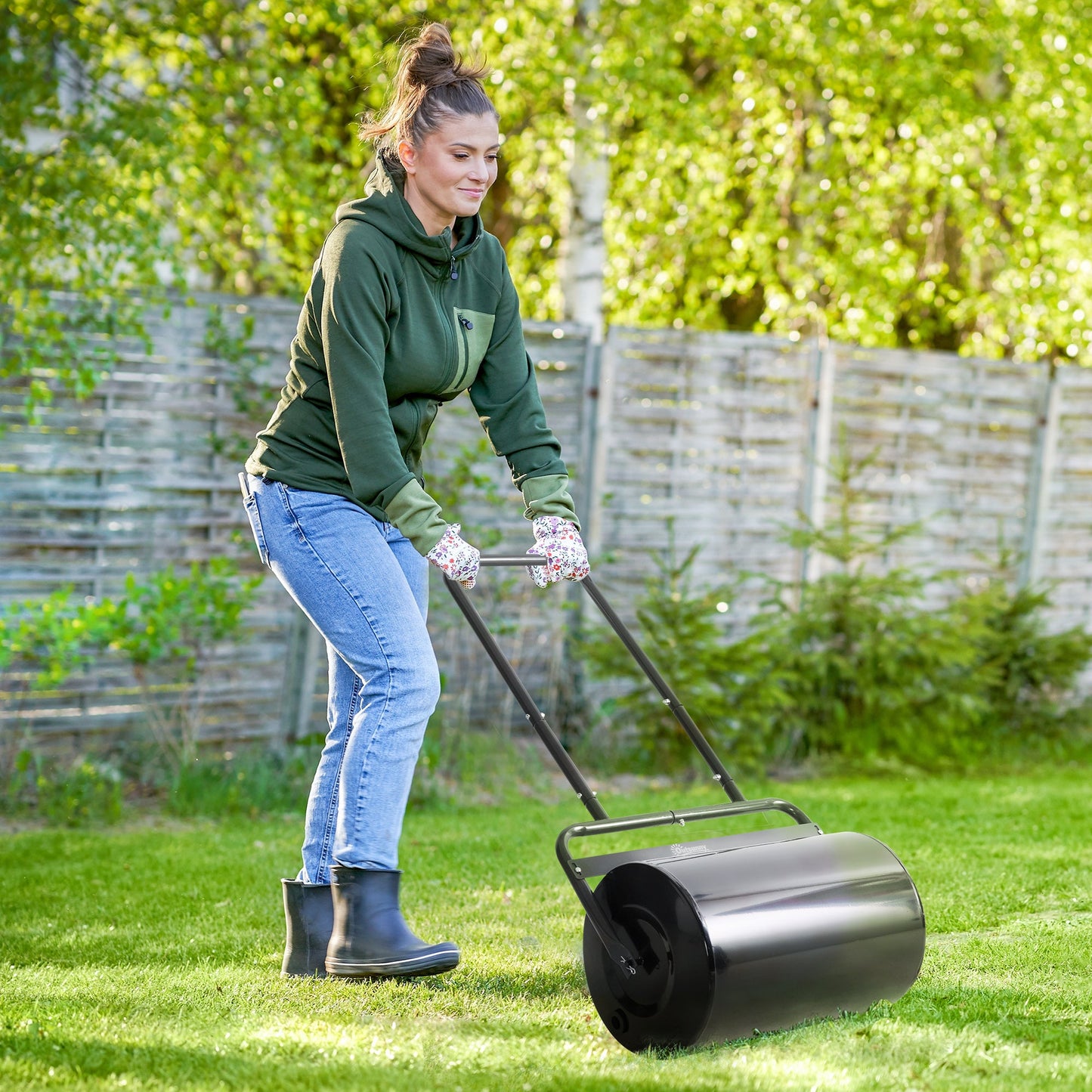 Outsunny Combination Push w/ 38L Sand or Water Garden