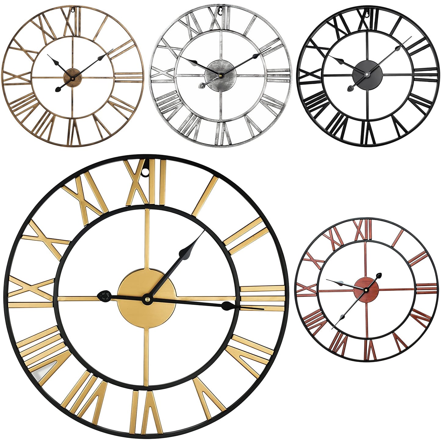 Garden Wall Clock Metal - 60CM