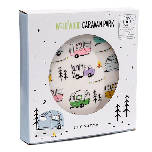 Recycled RPET Set of 4 Picnic Plates - Wildwood Caravan