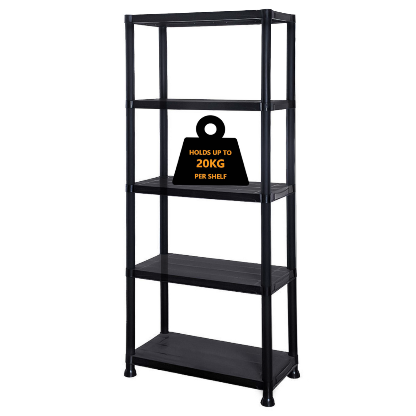 3/4/5 Tier Plastic Racking Shelving Storage Unit