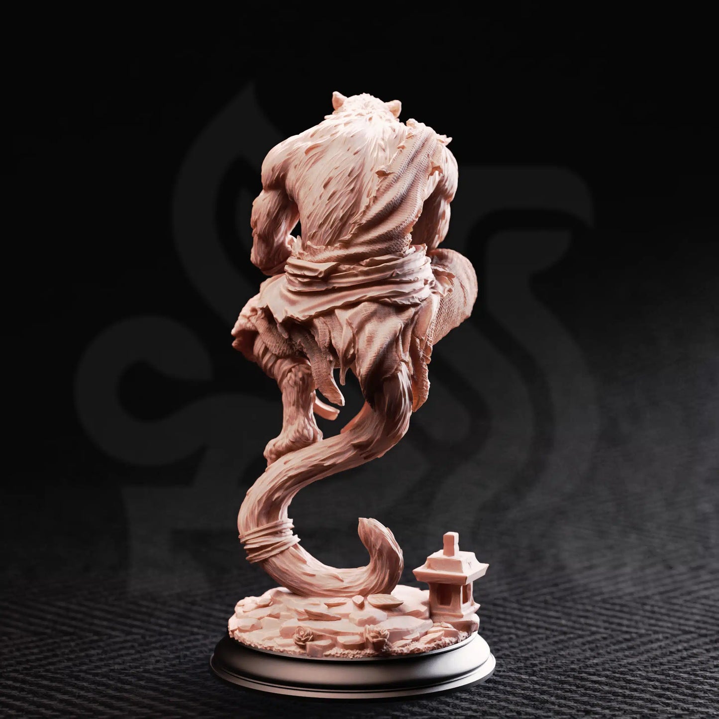 Raiko of the Wardens – Catfolk Wanderer - 3D Monk Miniature