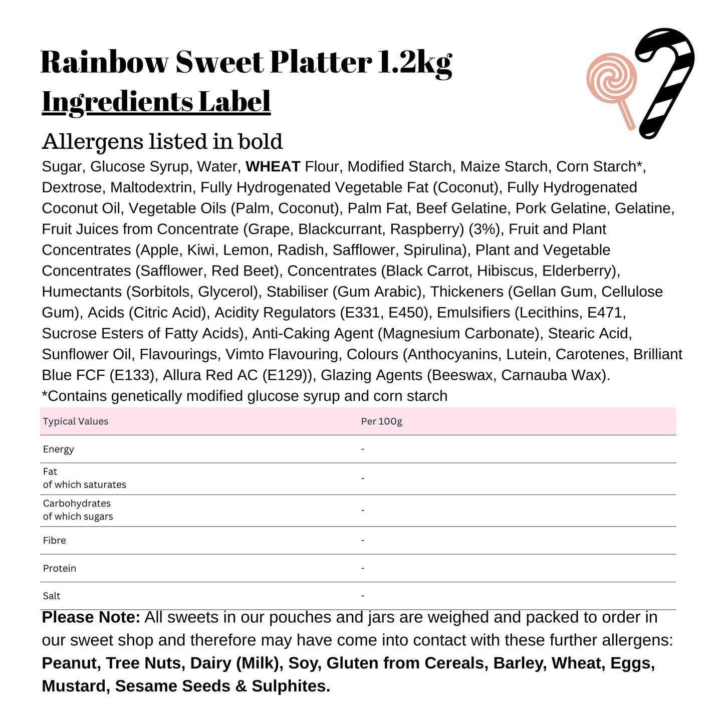 Rainbow Sweet Platter 1.2kg