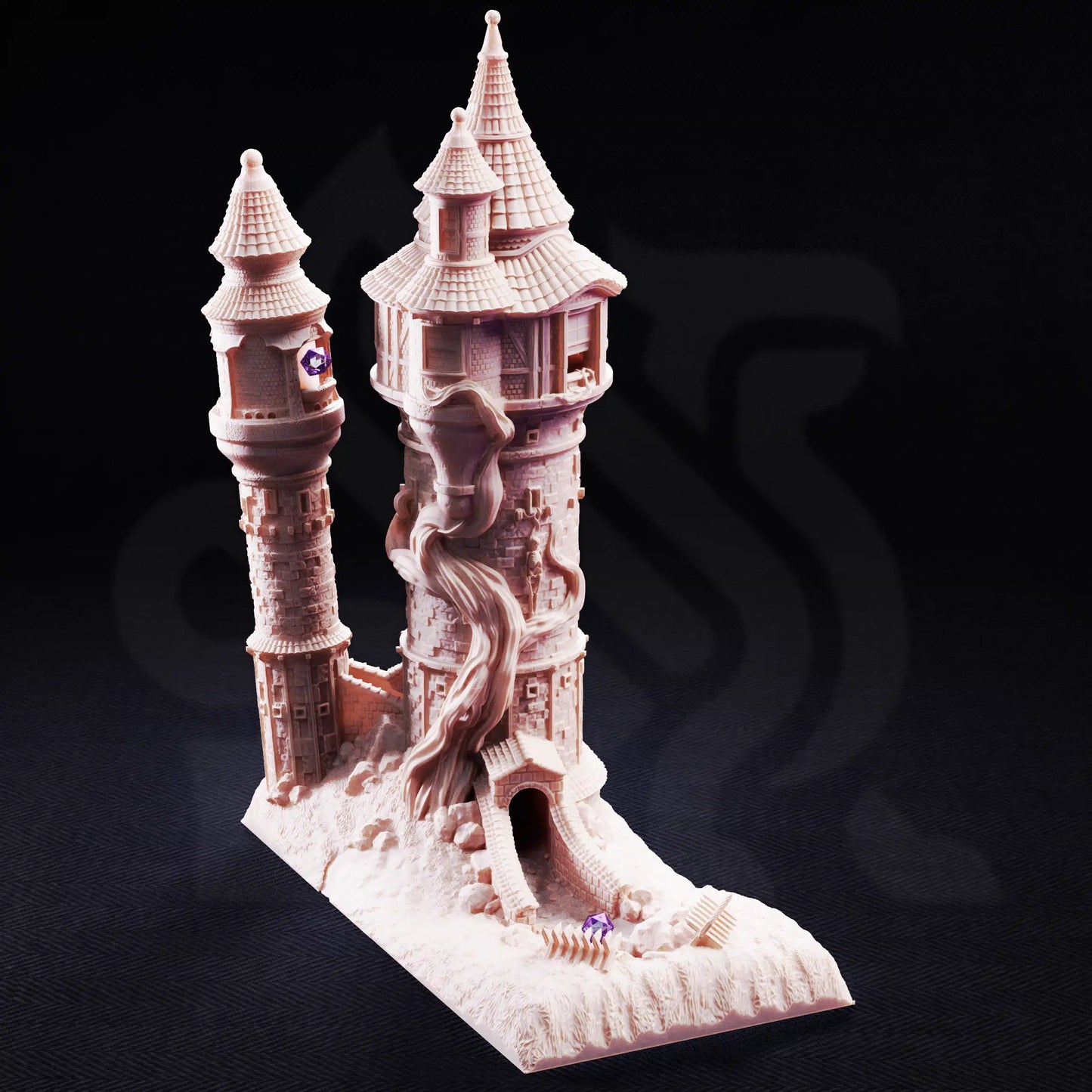 Rapunzel's Cursed Tower Playable Dice Tower – 3D Printed Terrain (32mm Scale)