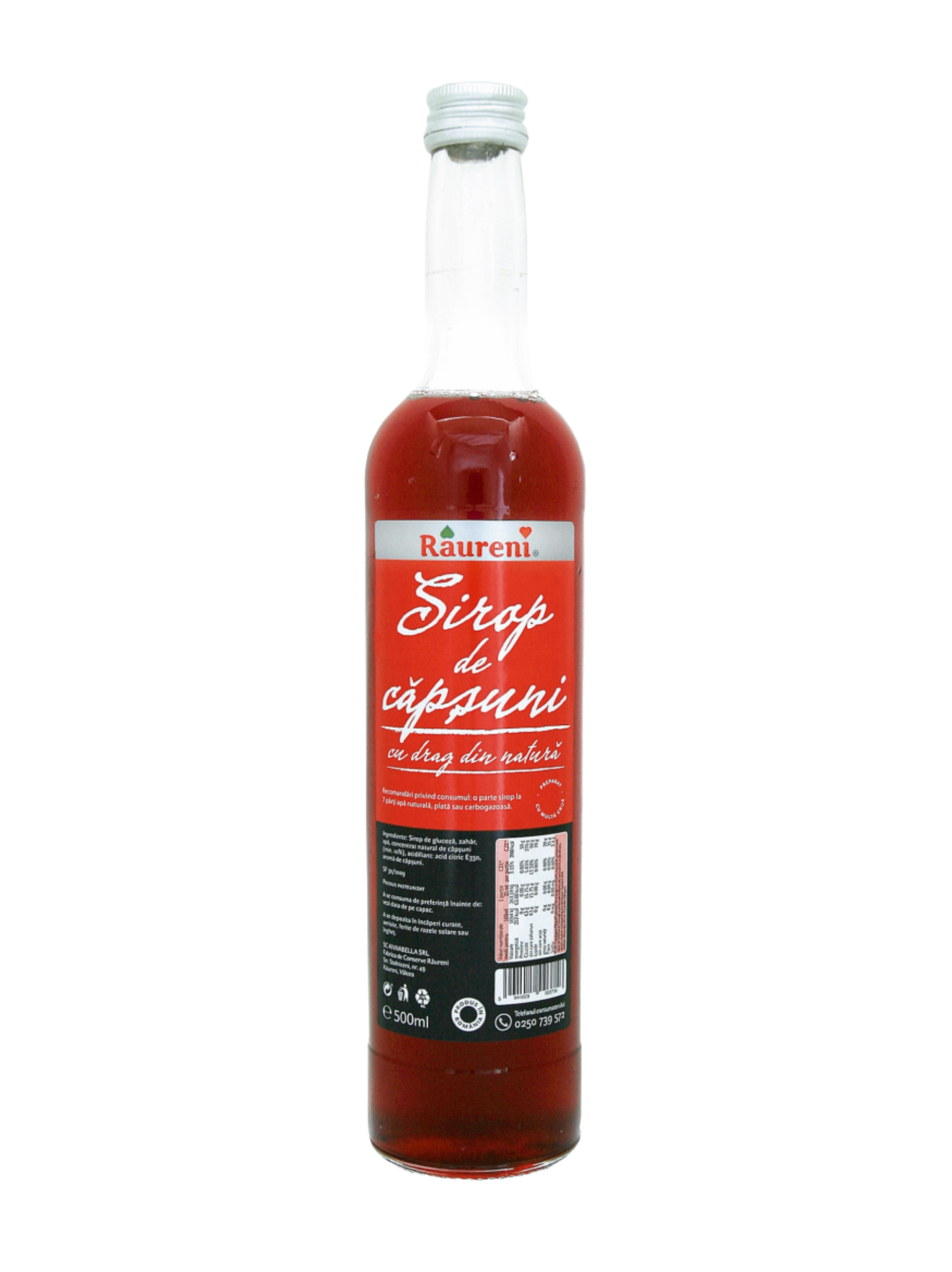 Raureni Strawberry Cordial / Squash 500ml
