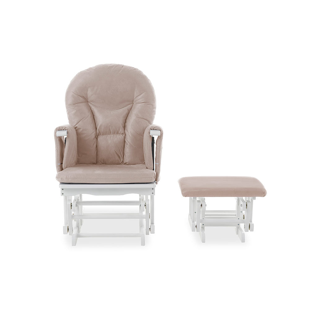Reclining Glider Chair & Stool - Sand