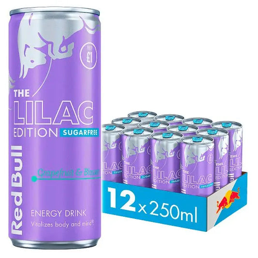 Red Bull Energy Drink Sugar Free Lilac Edition Grapefruit & Blossom 250ml x 12 (Case of 12)