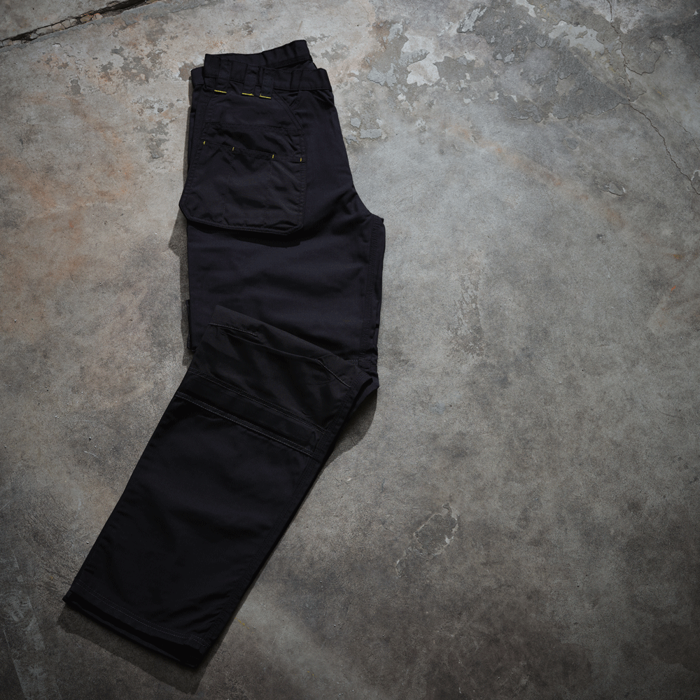 Regatta TRJ335 Hardwear Holster Pocket Kneepad Work Trousers Black 40" Waist Short Leg