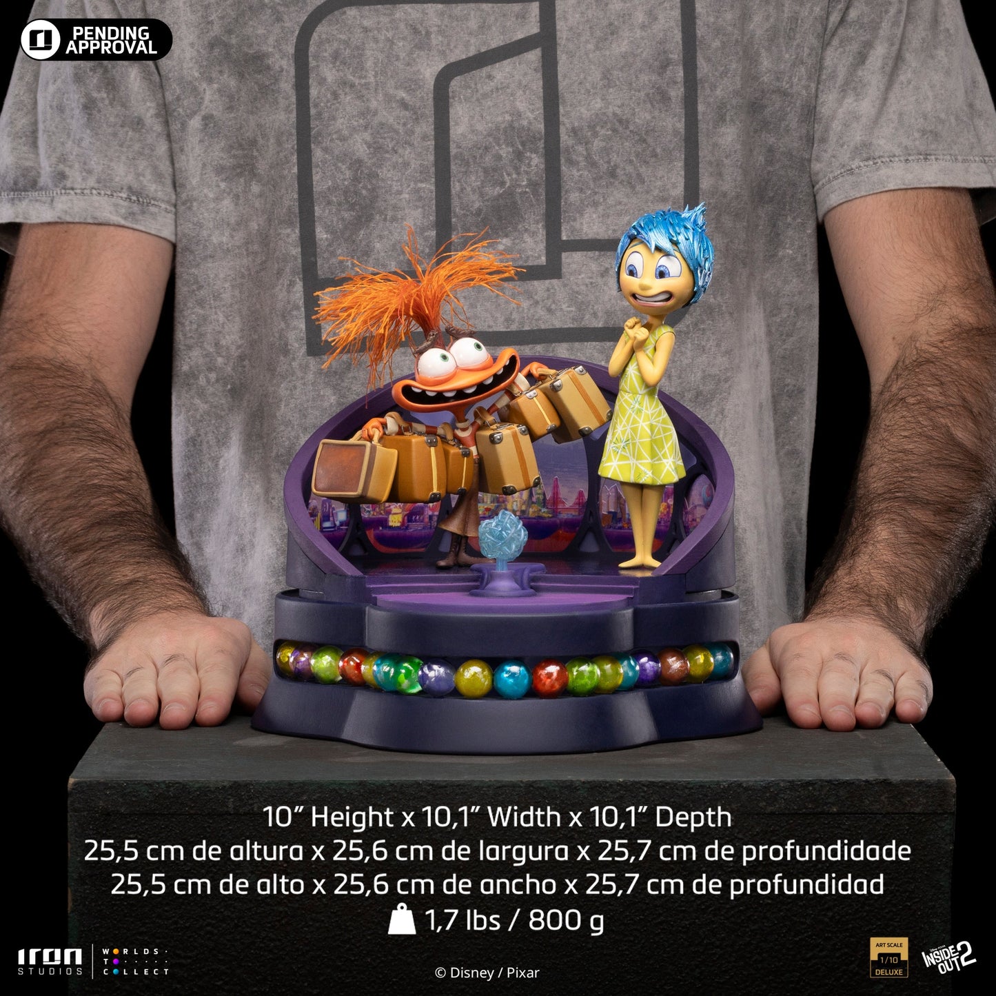 Statue Joy and Anxiety Deluxe - Inside Out 2 - Art Scale 1/10 - Iron Studios