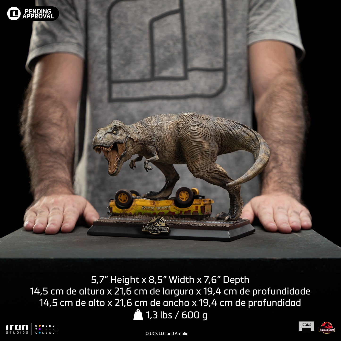 Statue T-Rex Attack - Jurassic Park - Icons - Iron Studios