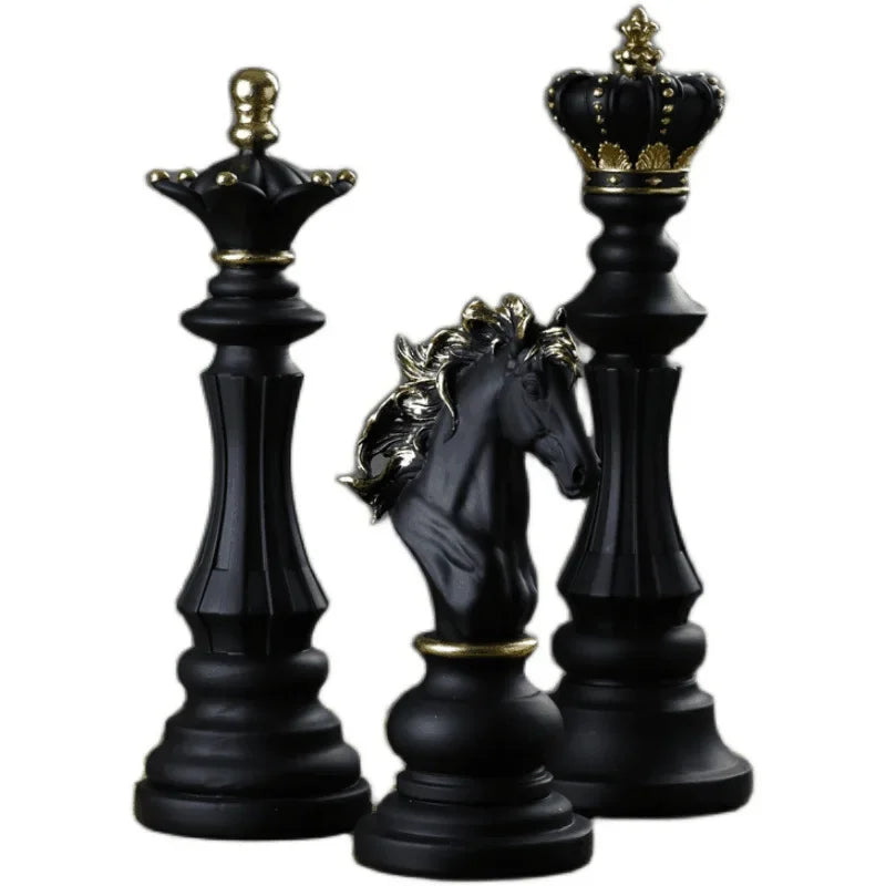 Resin Retro International Chess Figurine