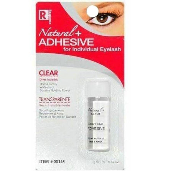 Response Natural Plus Clear Eyelash Adhesive - Long-Lasting Strong Hold for Individual Lashes 4g/0.14 oz