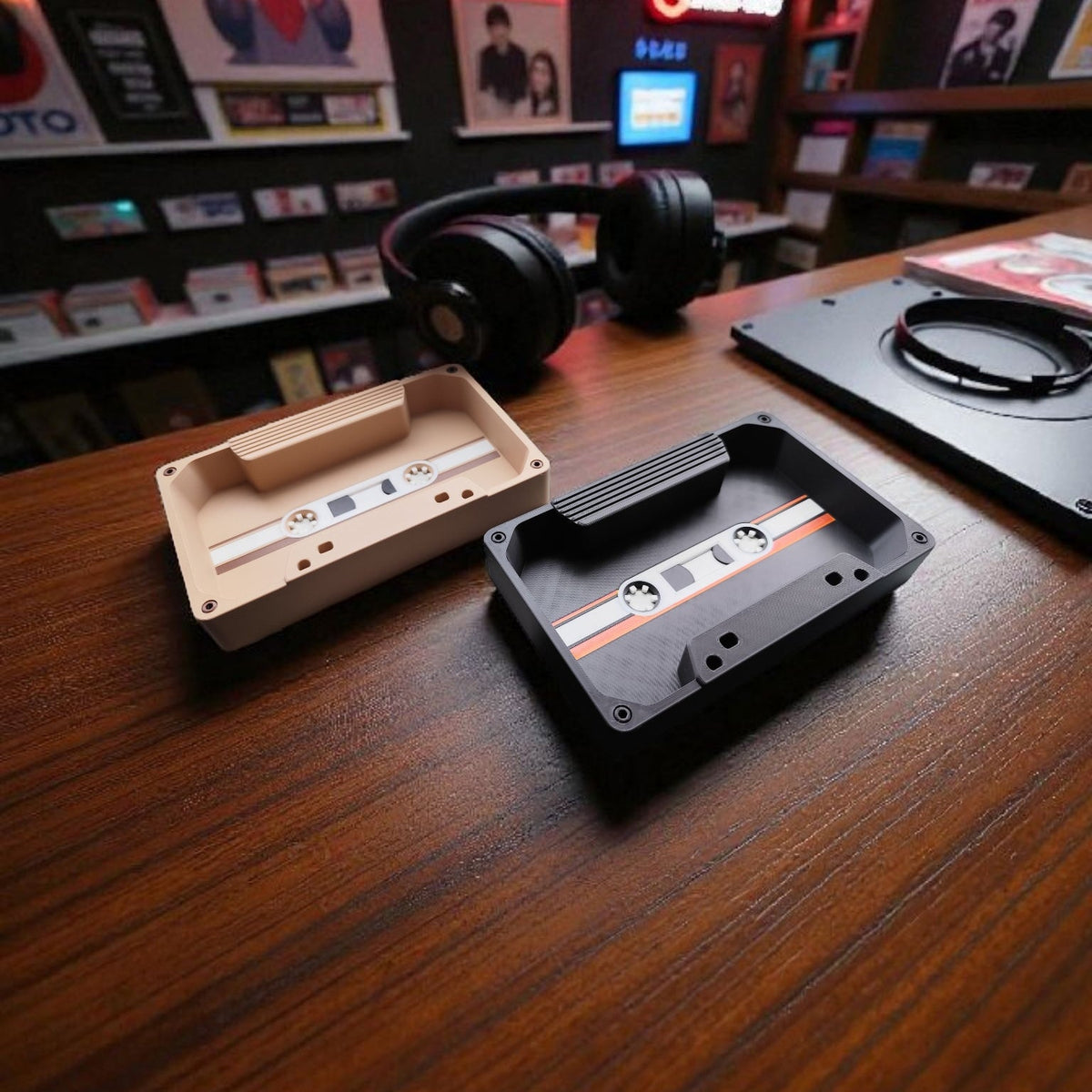 3D Printed Retro Audio Cassette Tray – Storage Dish
