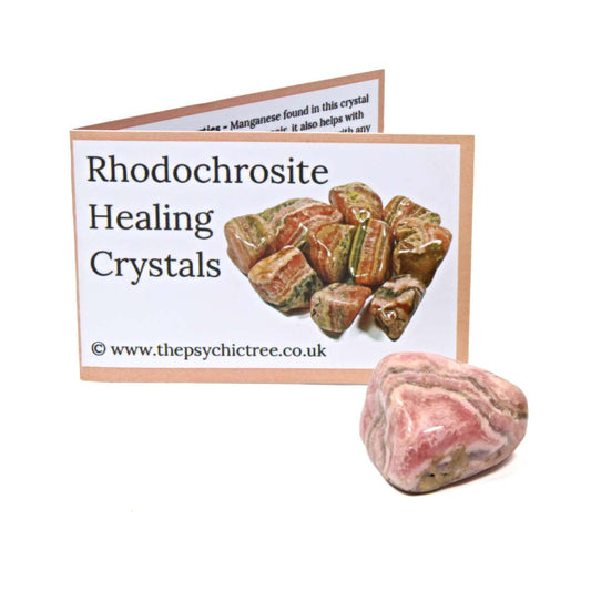 Rhodochrosite Polished Crystal & Guide Pack