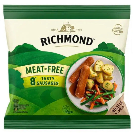 Richmond Vegan & Vegetarian Meat Free 8 Tasty Sausages 304g