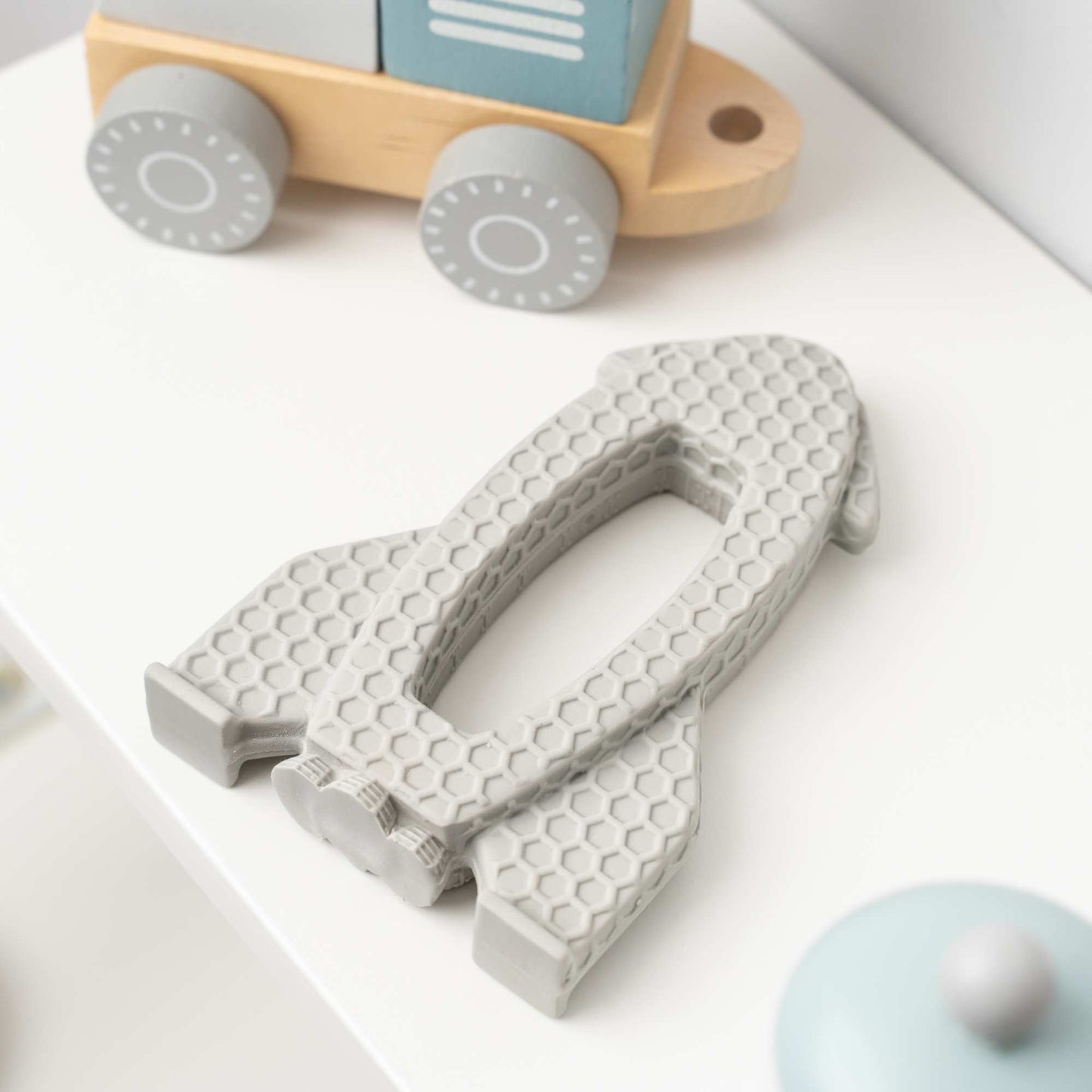 OrBITEr® Natural Rubber Space Themed Baby Toy (Rocket)