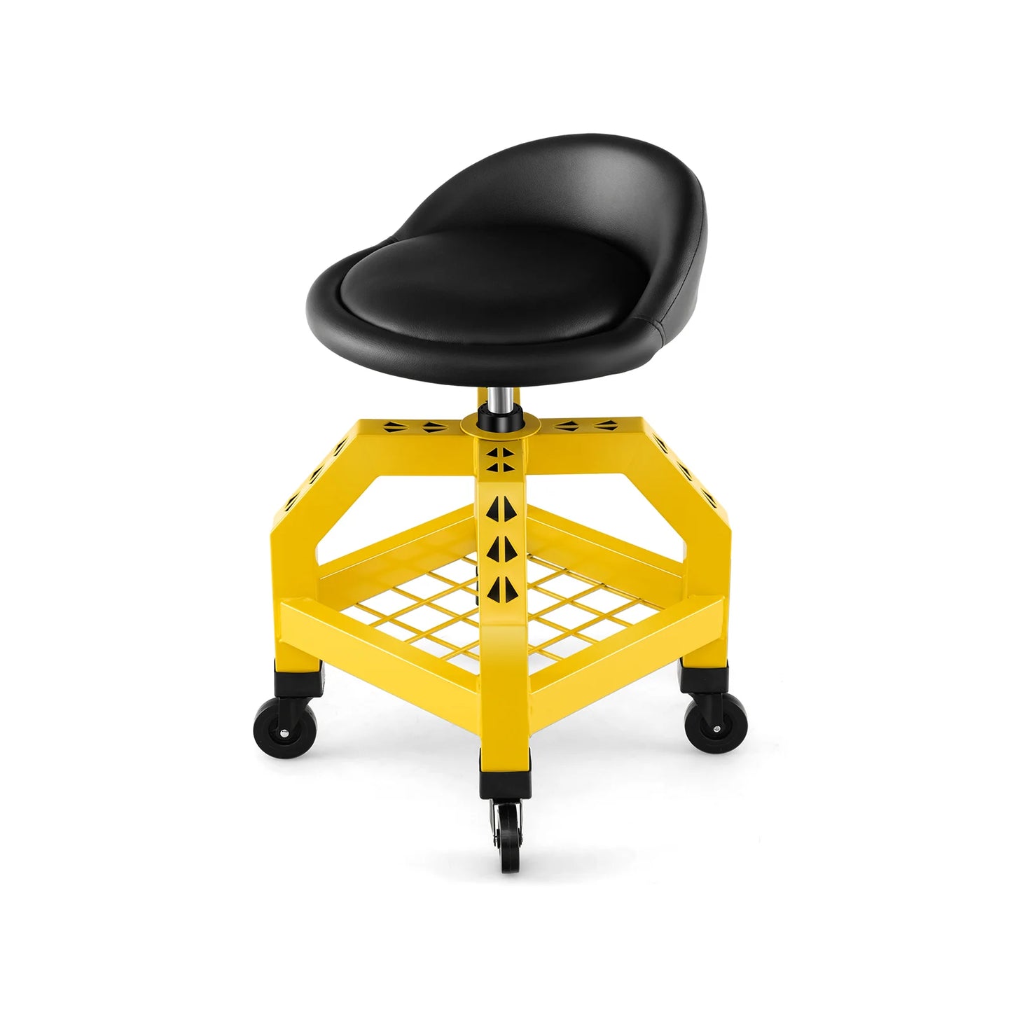 Rolling Seat Mechanic Stool Chair Height Adjustable with Tool Tray-Black