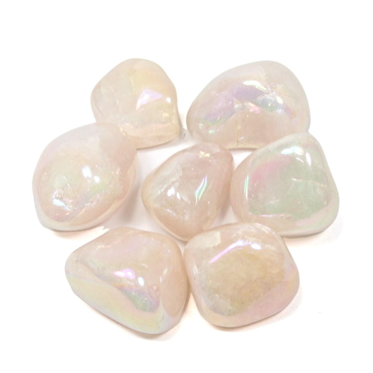 Rose Quartz Aura Polished Tumblestone Healing Crystals