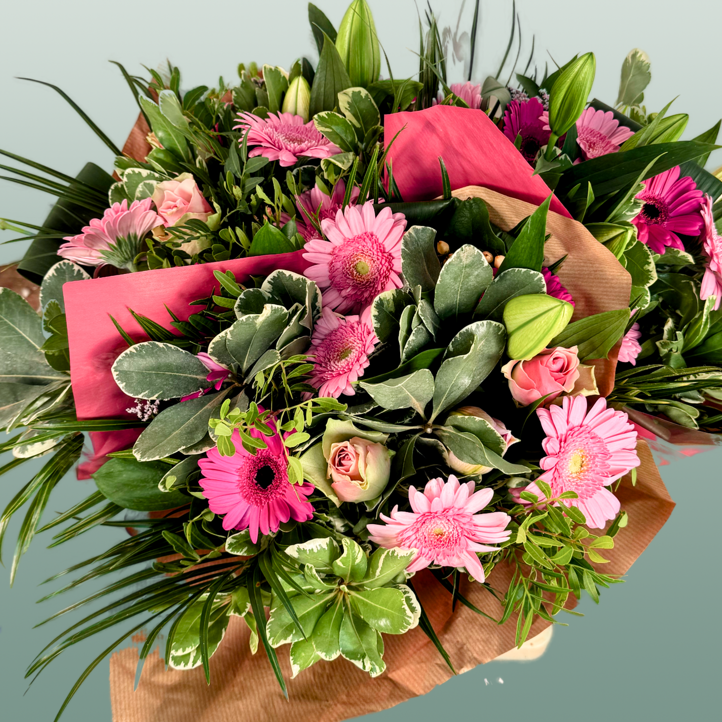 Bouquet Hand Tied Rose & Lily