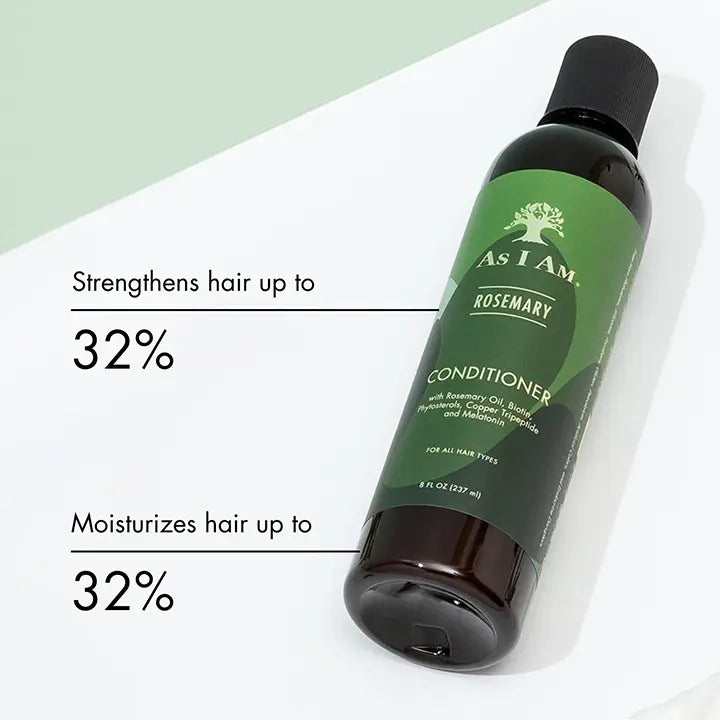 As I Am Rosemary Conditioner for Hair Strengthening & Growth for Natural, Curly & Coily Hair 8 oz