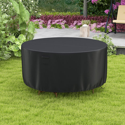 158/181/213 CM Round Patio Furniture Cover-Black-L