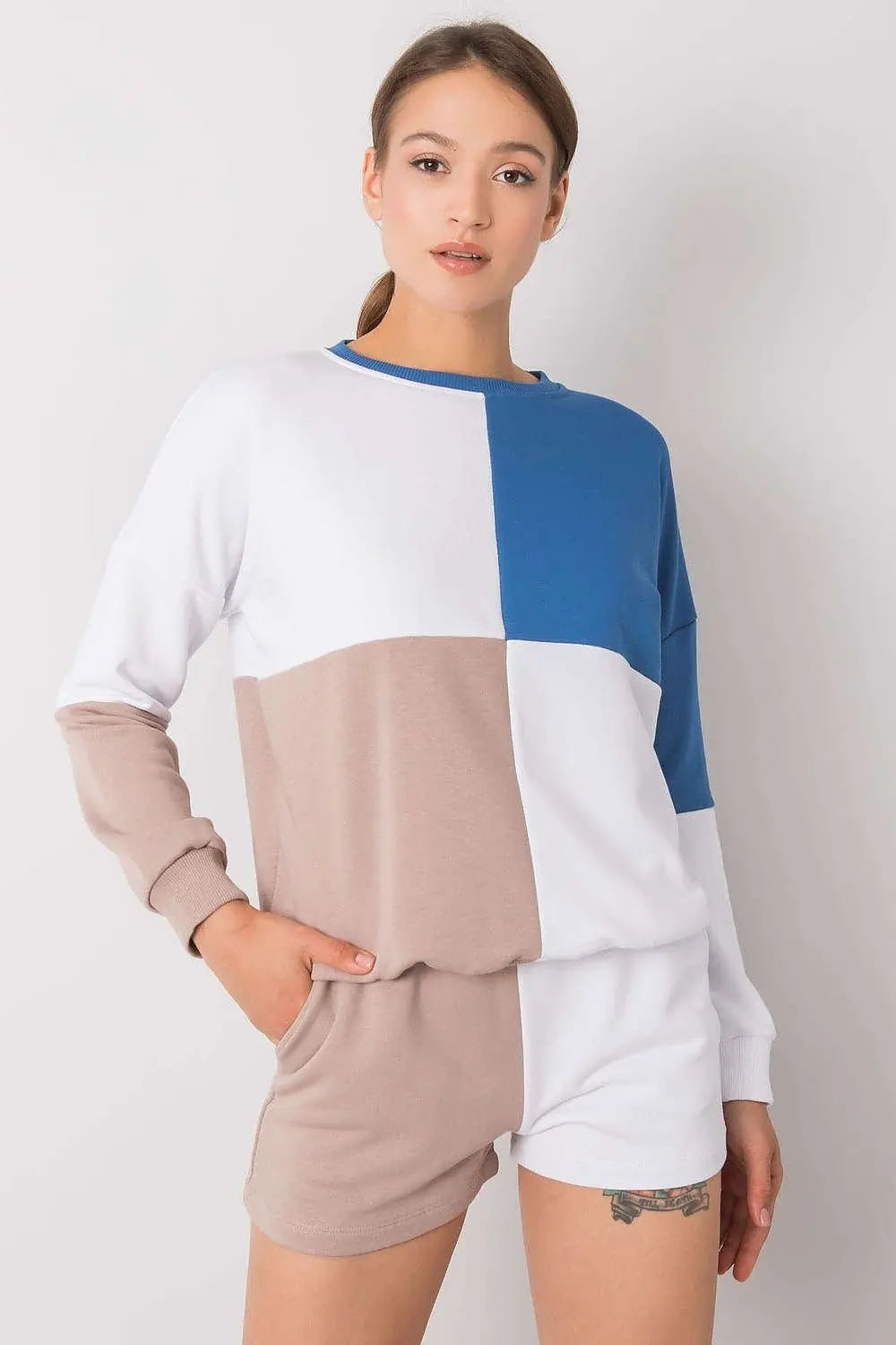Rue Paris Casual Blouse and Shorts Set