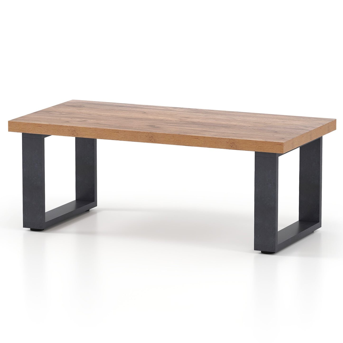 120cm Rustic Farmhouse Style Coffee Table with Thickened Tabletop-Oak