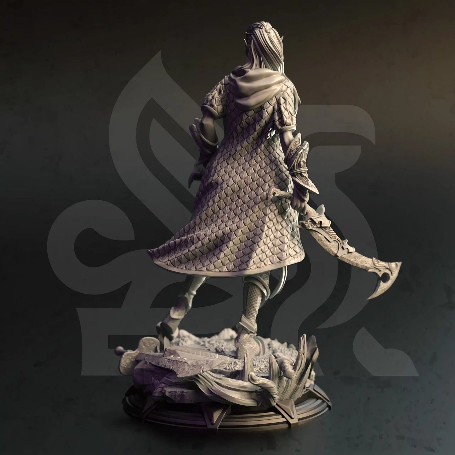 Rylena – Blade of Wisdom - 3D Printed Fighter Miniature