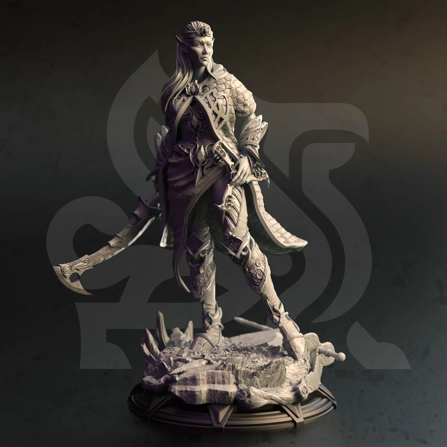 Rylena – Blade of Wisdom - 3D Printed Fighter Miniature
