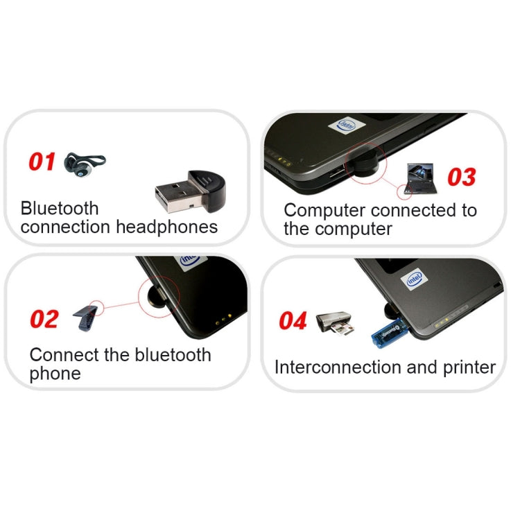Driveless Bluetooth USB Dongle (Adapter) With CSR Chip,Plug & Play(Black)