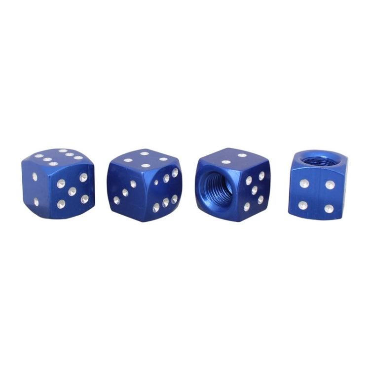 Universal 8mm Dice Style Aluminium Alloy Car Tire Valve Caps, Pack of 4, Dice Style 4, Dice Style, Dice Shape 5, Dice Style 5, Dice Style  5