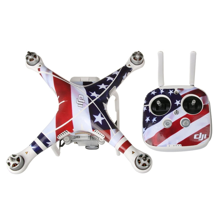 4D Carbon Fiber PVC Water Resistance Sticker Kit for DJI Phantom 3 Quadcopter & Remote Controller & Battery