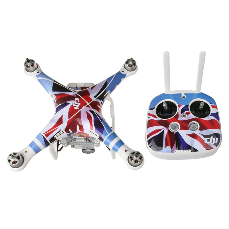 4D Carbon Fiber PVC Water Resistance Sticker Kit for DJI Phantom 3 Quadcopter & Remote Controller & Battery