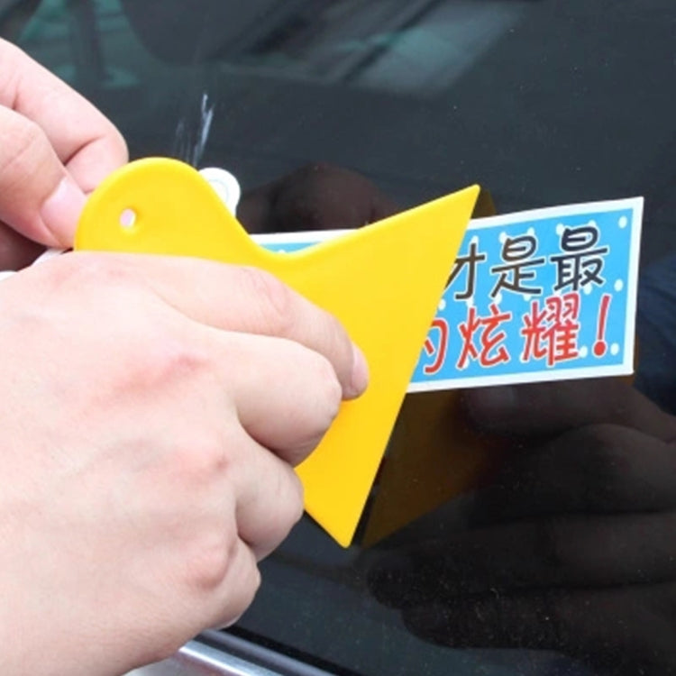 KANEED 10 PCS Car Window Wrapping Film Scraper Thickening Car Sticker Tool, Size: 11cm x 9.5cm(Yellow)