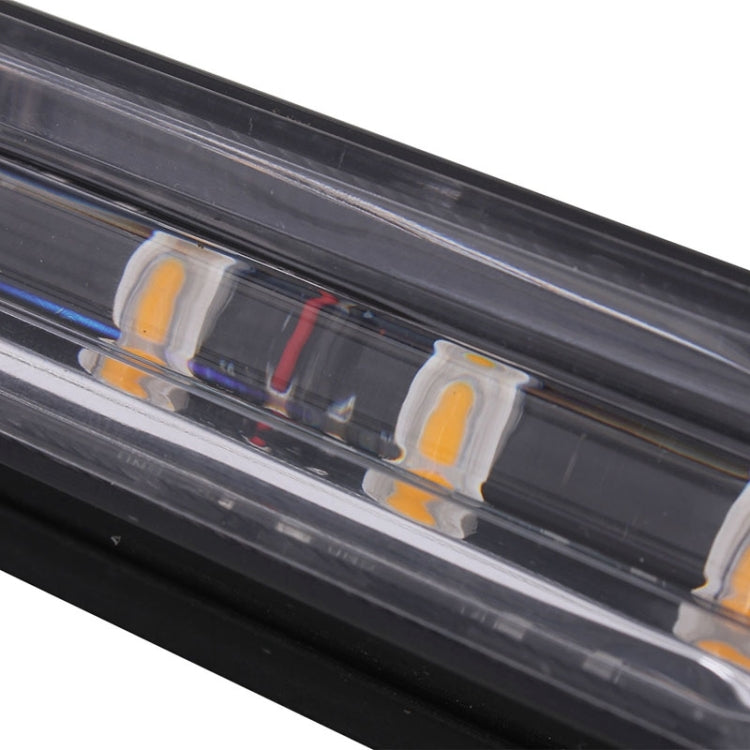12W 720LM 4-LED 18 Flash Patterns Car Strobe Emergency Warning Light Lamp, DC 12V, 4-LED Yellow Light