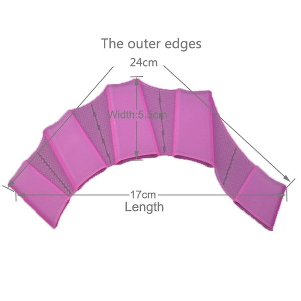 Silicone Swimming Web Fins Hand Flippers Training Gloves, M