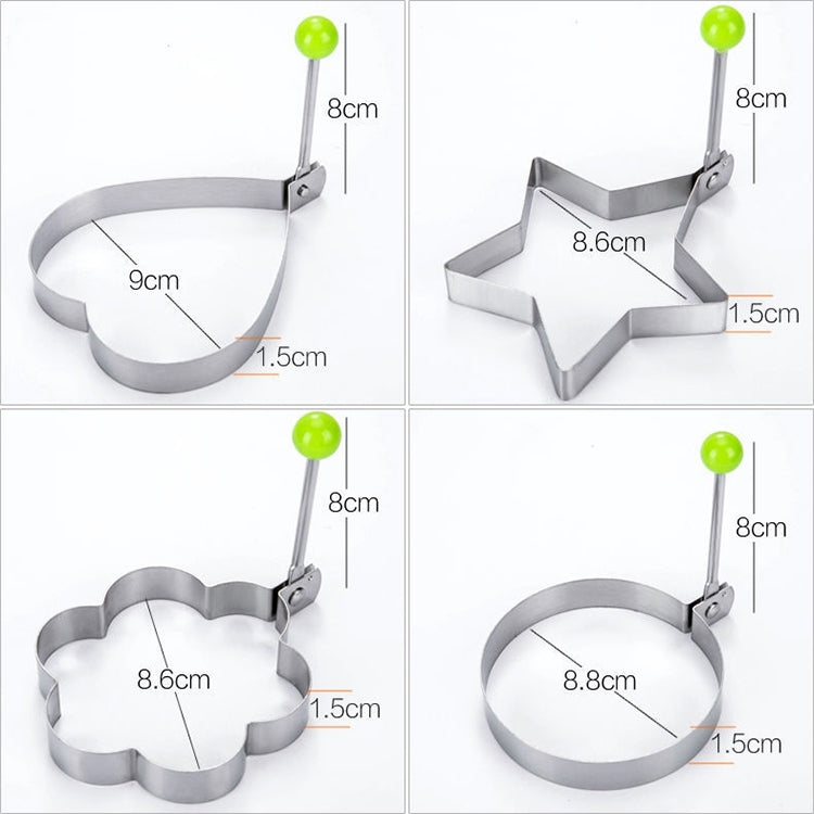 4 in 1 Stainless Steel Fried Egg Pancake Mold, 4 in1