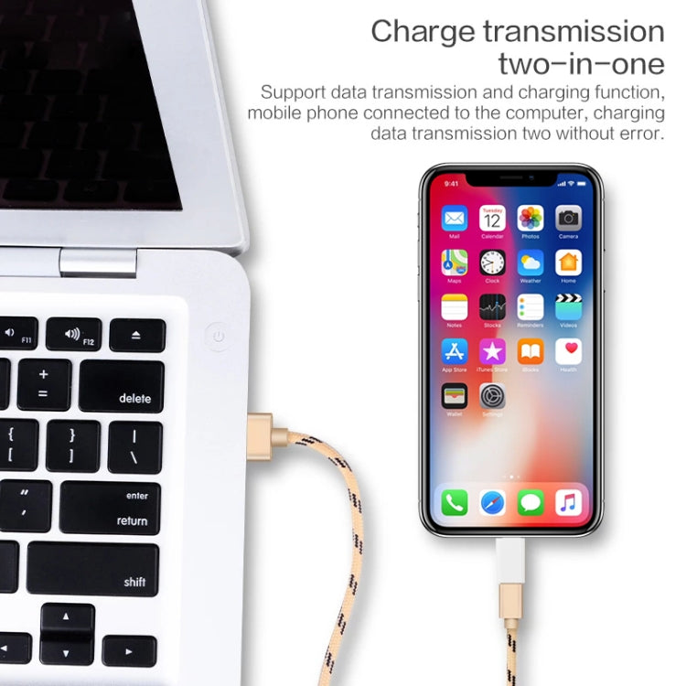 Micro 5 Pin USB to 8 Pin  Charge & Data Transfer Adapter(White)