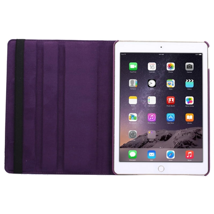 360 Degree Rotation Litchi Texture Flip Leather Case with 2 Gears Holder for iPad Air 2, For iPad Air 2